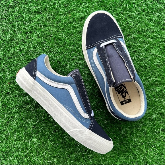Vans Old Skool Vlt Lx Suede Canvas Navy / Stv Navy - Picture 3 of 8